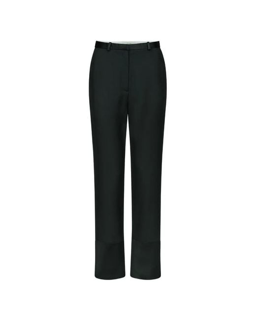 Loulou de Saison Black Mahoney Lds Straight-Leg Trousers