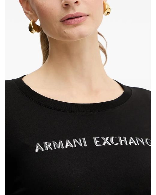ARMANI EXCHANGE Black Long-Sleeve T-Shirt