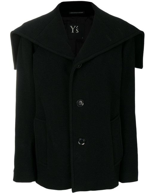 Y's Yohji Yamamoto Black Scarf Detail Jacket