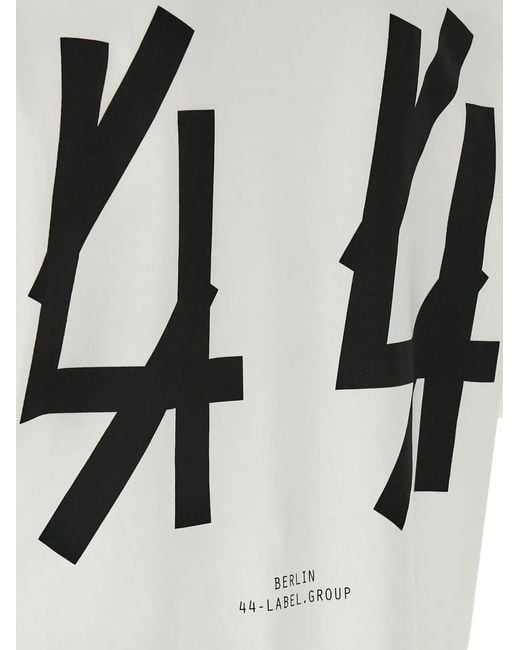 44 Label Group White Graphic-Print T-Shirt for men