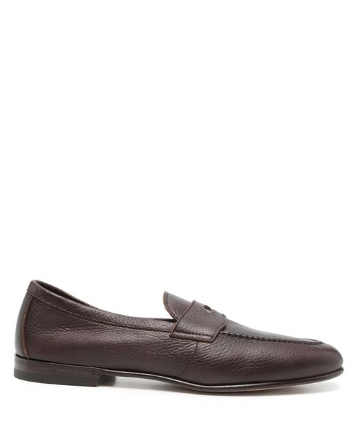 Henderson Brown Leather Loafers for men