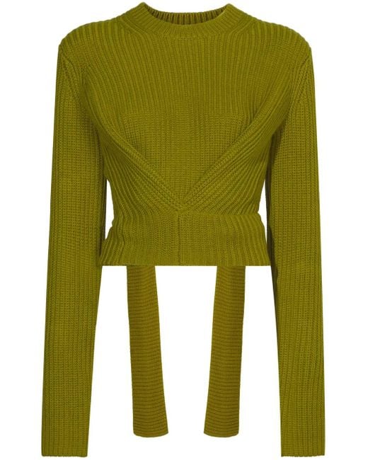 Proenza Schouler リブニット ラップセーター Green