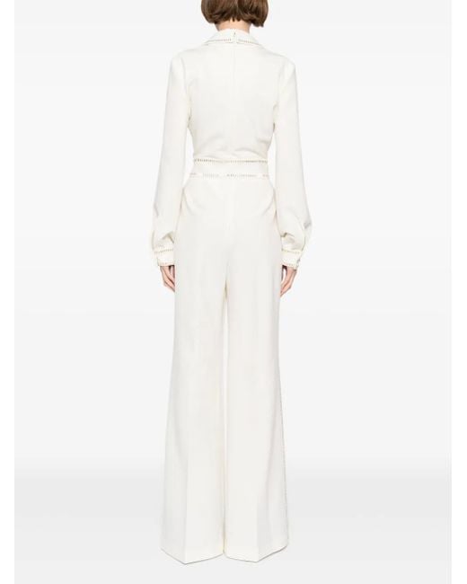 Elie Saab スタッズトリム ジャンプスーツ White