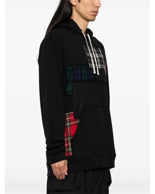 Junya Watanabe Black Patchwork Hoodie for men