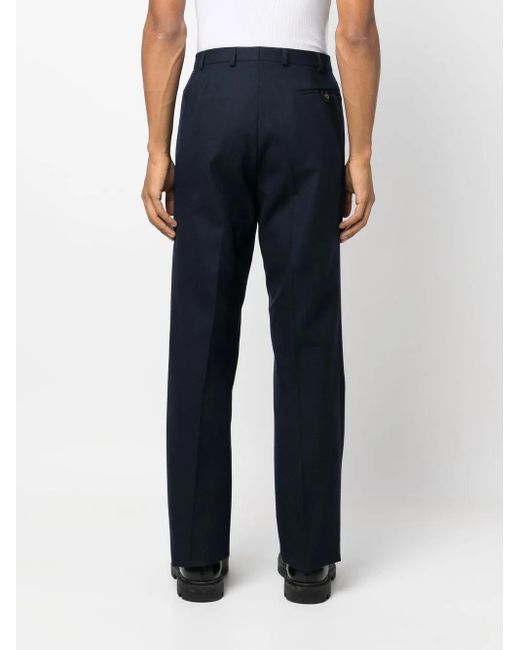 Maison Margiela Blue Tailored Wool Trousers for men