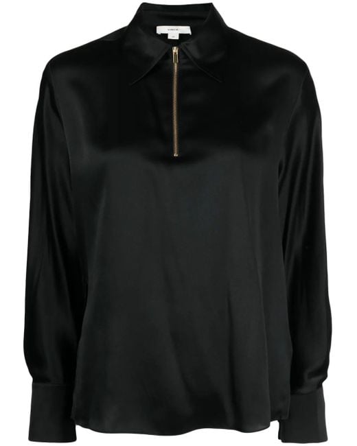 Blusa A Maniche Lunghe di Vince in Black