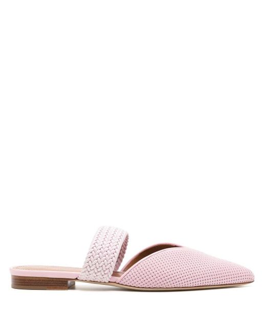 Malone Souliers Pink Maisie Pointed-toe Mesh Mules