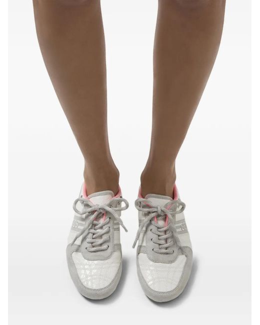 Gcds White Two-Tone Sneakers
