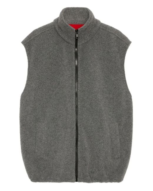MSGM Gray Zip-Fastening Gilet