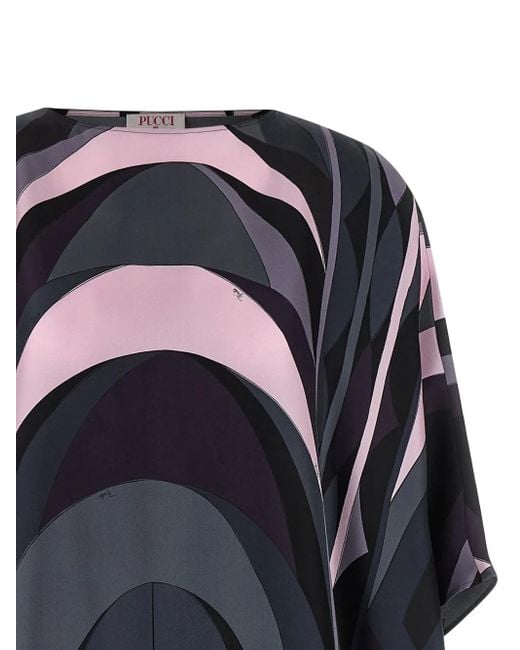 Emilio Pucci Black Iride print maxi kaftan
