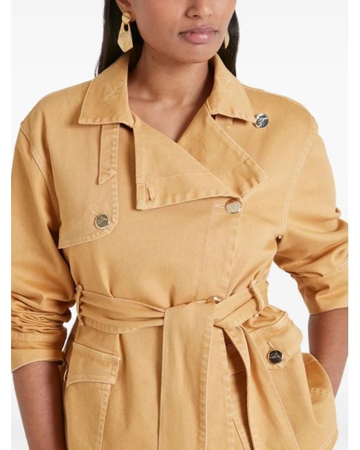 Temperley London Natural Jeansjacke Mit Gürtel