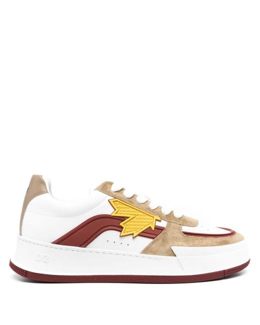 DSquared² White Canadian Leather Sneakers for men