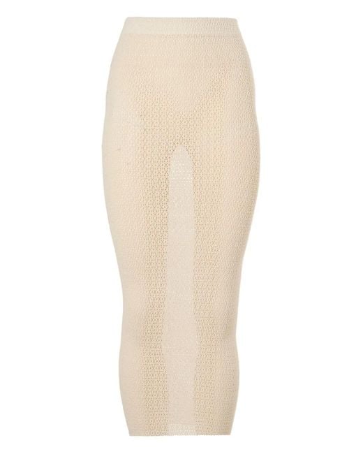 Wolford White Daisy Midi Skirt