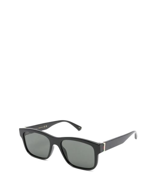 Gucci Gray Rectangle-Frame Sunglasses