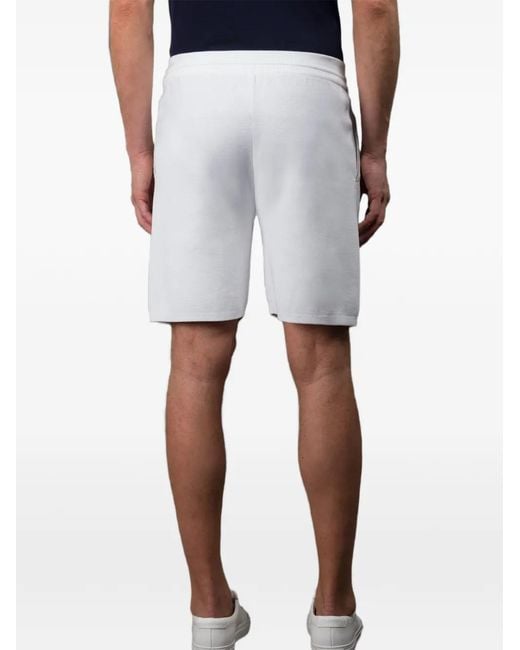 Moorer White Drawstring Trim Shorts for men