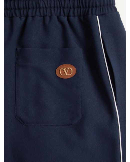Valentino Garavani Vlogo Signature Trainingsbroek Met Patch in het Blue voor heren