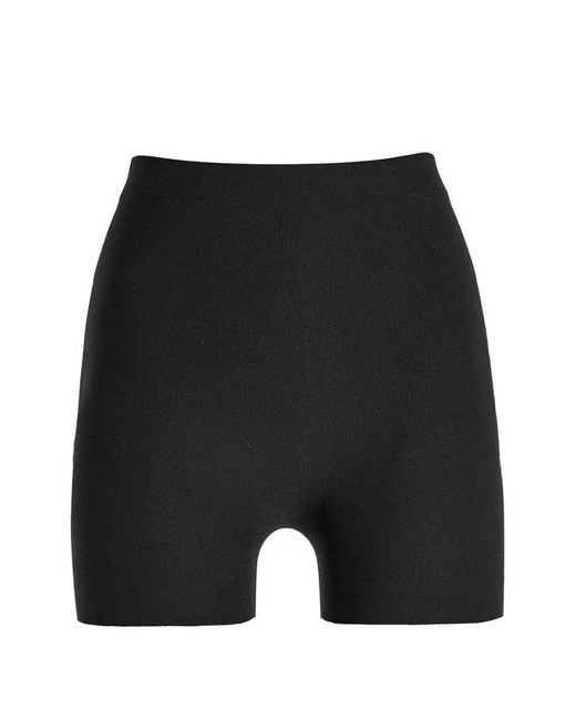 Wolford Black Seamless Warp-Knit Shorts
