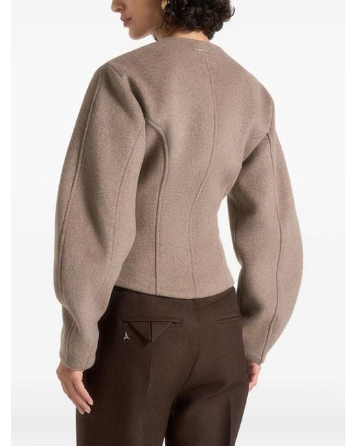 Manière De Voir Brown Aya Wool Hourglass Jacket