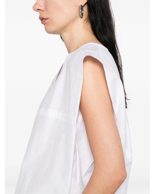 Soeur White Isalys V-Neck Top