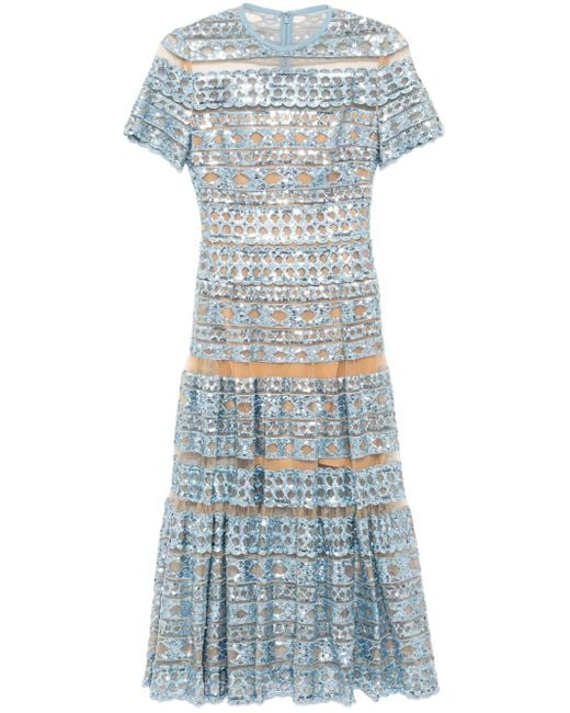 Elie Saab チュール ドレス Blue