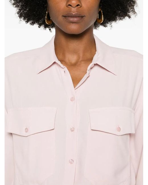 Semicouture Pink Crepe Shirt