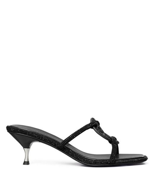 Tory Burch Black Miller Pave Bombe Sandals