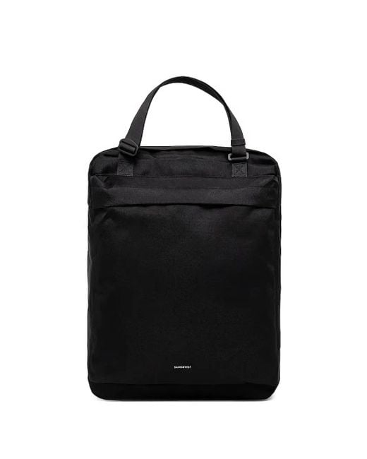 Sandqvist Black Go 2-Way Top-Handle Backpack