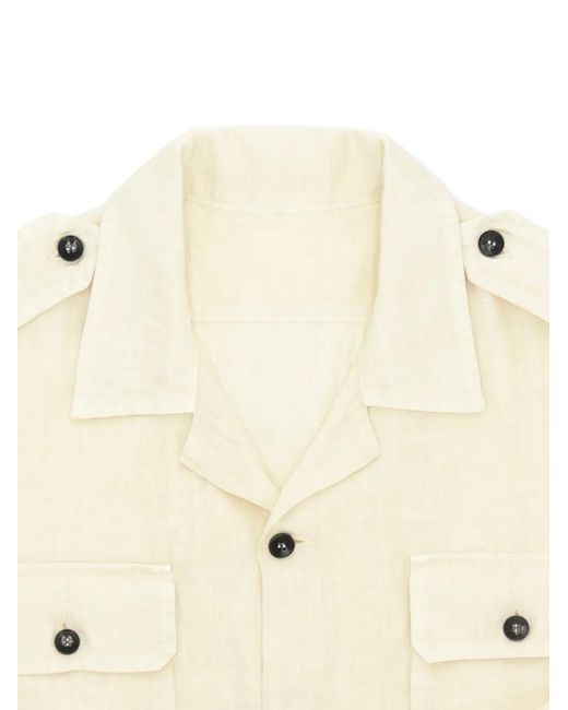Fortela Natural Bonnie Epaulettes Pocket Shirt