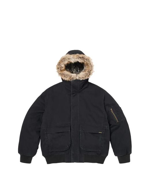 Supreme Blue Zip-Up Hooded Jacket for men
