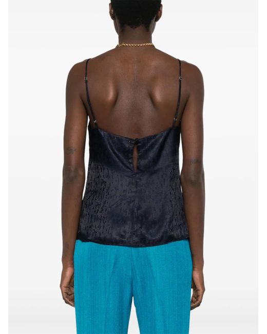 Forte_forte Black Patterned-Jacquard Top