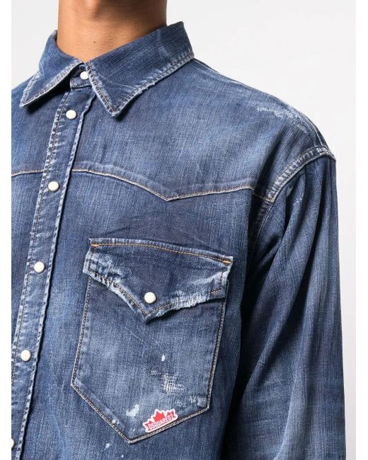 DSquared² Blue Denim Shirt for men