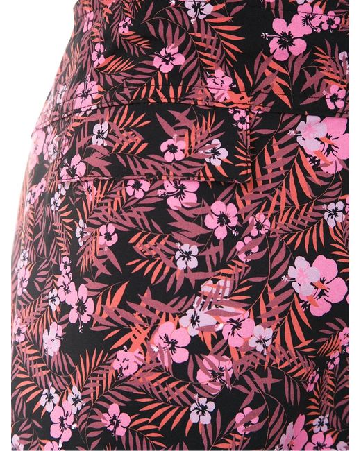 Amir Slama Red Foliage And Floral Print Swim Short for men