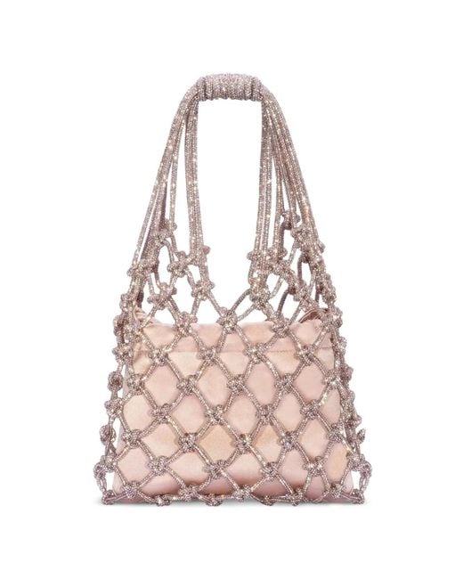 HIBOURAMA Pink Carrie Knot-Detail Shoulder Bag