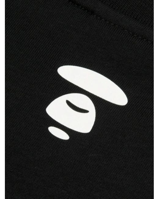 メンズ Aape By A Bathing Ape クルーネック ロングtシャツ Black