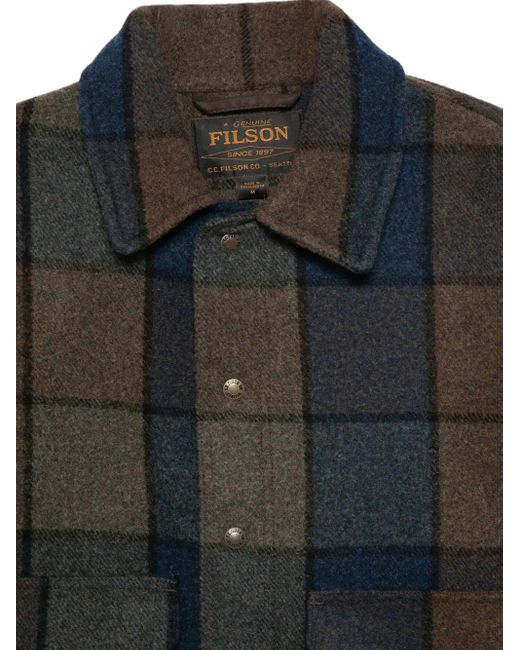 Filson Black Checked Wool-Blend Jacket for men