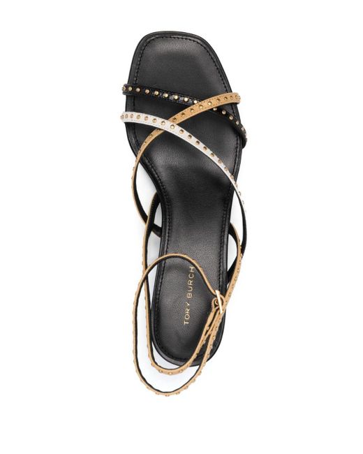 Tory Burch Capri 55mm Studded Sandals in het Metallic