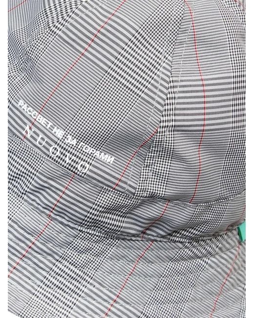 Rassvet (PACCBET) White Plaid-Pattern Bucket Hat