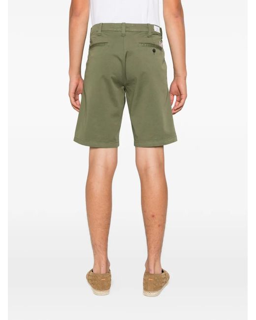 Roy Rogers Green Logo-Patch Shorts for men