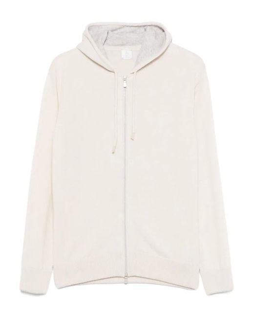 メンズ Eleventy ジップアップ カーディガン White