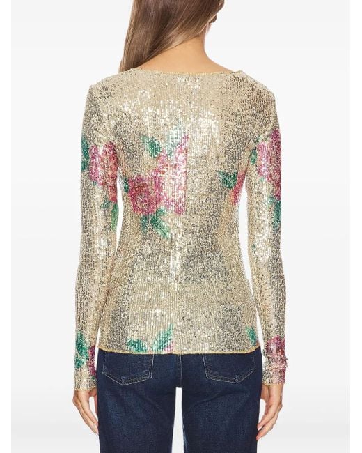 Free People Gold Rush スパンコール トップ Blue