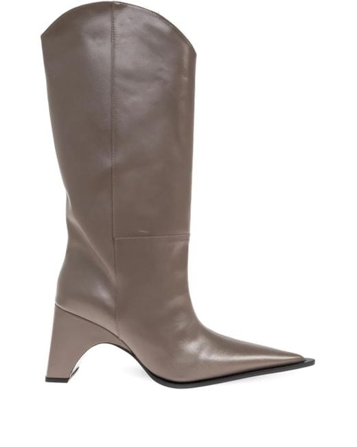 Coperni Brown Bridge Cowboy Leather Boots