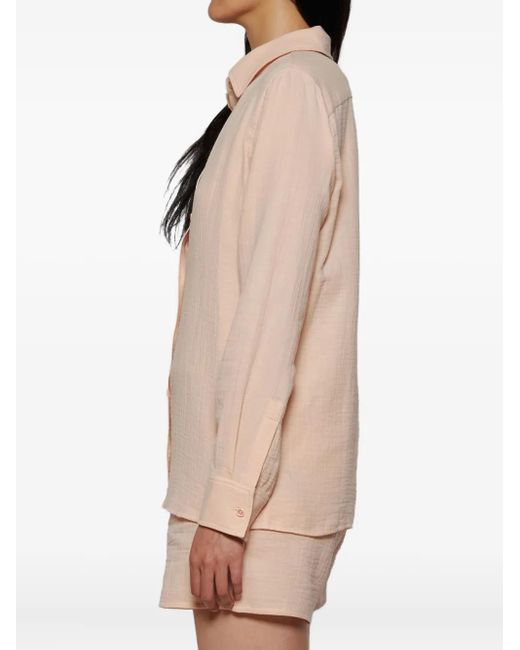 ÉTERNE Pink Constance Button-Down Cotton Shirts