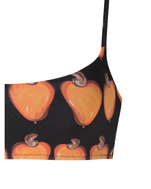 Amir Slama Brown Printed Bikini Set
