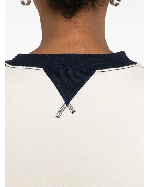 J.W. Anderson White Contrast Crew Neck Knitwear