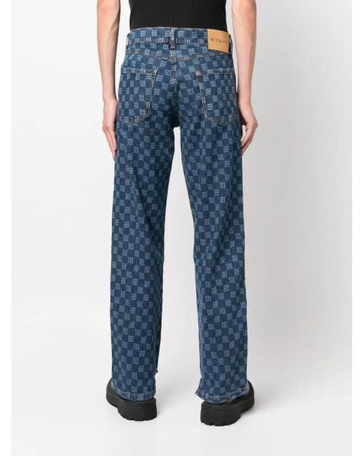 Jeans Con Stampa di M I S B H V in Blue da Uomo