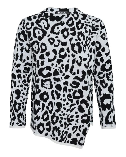 COMME DES GARÇON BLACK Black Pullover mit Leopardenmuster