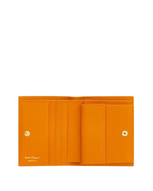 Ferragamo Orange Gancini Wallet