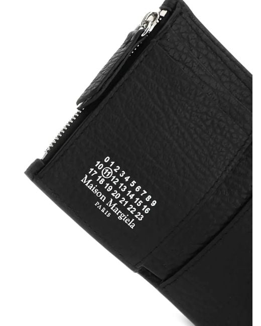 Maison Margiela Black Four-Stitch Leather Wallet