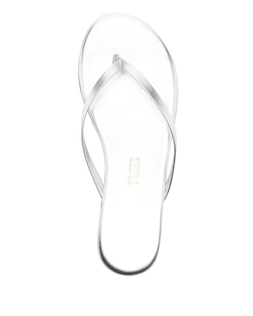 TKEES White Metallics Flip-Flops
