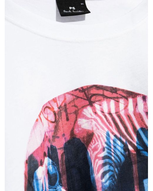 PS by Paul Smith Blue Astronaut-print Cotton T-shirt for men